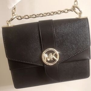 Michael Kors Black Leather Shoulder Bag